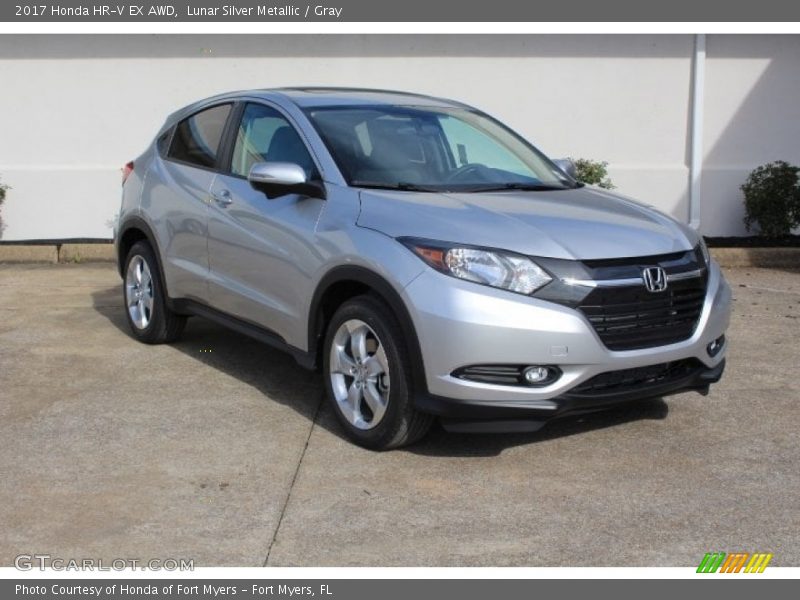 Lunar Silver Metallic / Gray 2017 Honda HR-V EX AWD