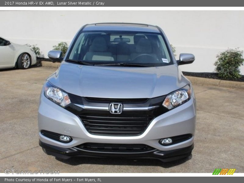 Lunar Silver Metallic / Gray 2017 Honda HR-V EX AWD