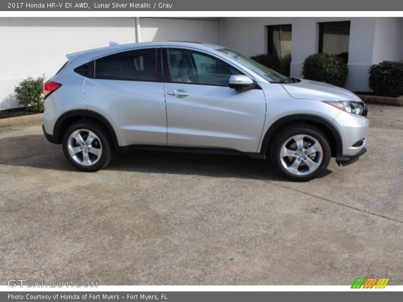 Lunar Silver Metallic / Gray 2017 Honda HR-V EX AWD