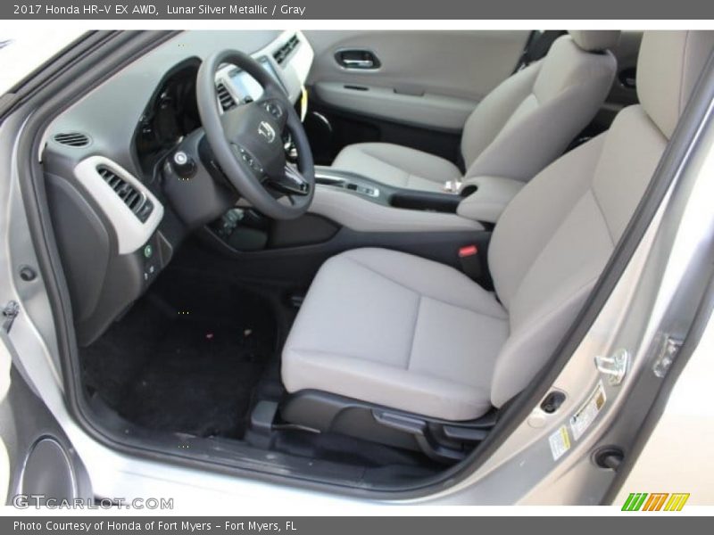 Lunar Silver Metallic / Gray 2017 Honda HR-V EX AWD
