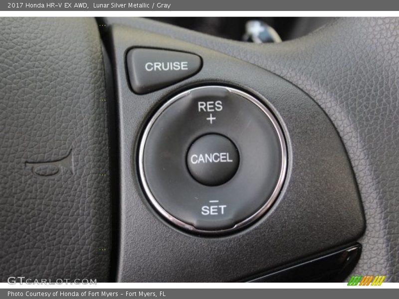 Lunar Silver Metallic / Gray 2017 Honda HR-V EX AWD