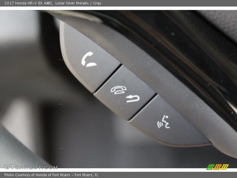 Lunar Silver Metallic / Gray 2017 Honda HR-V EX AWD
