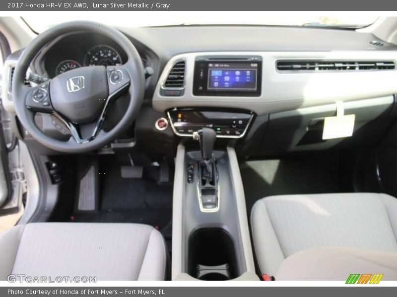 Lunar Silver Metallic / Gray 2017 Honda HR-V EX AWD
