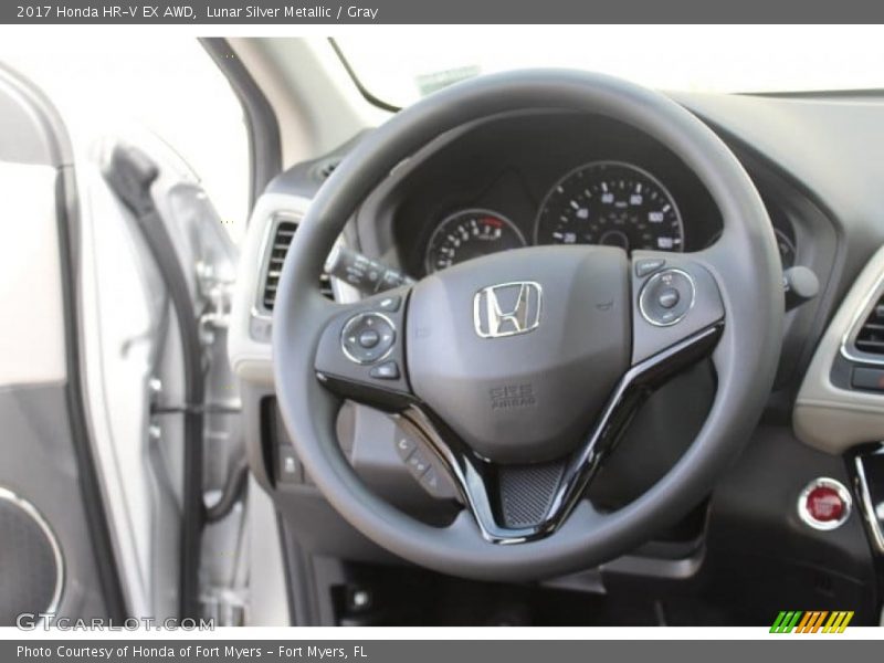Lunar Silver Metallic / Gray 2017 Honda HR-V EX AWD
