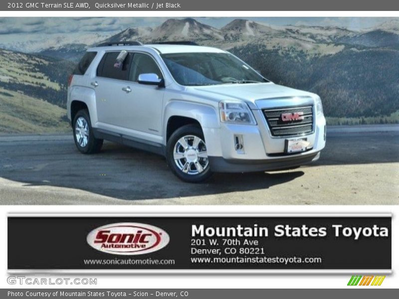 Quicksilver Metallic / Jet Black 2012 GMC Terrain SLE AWD