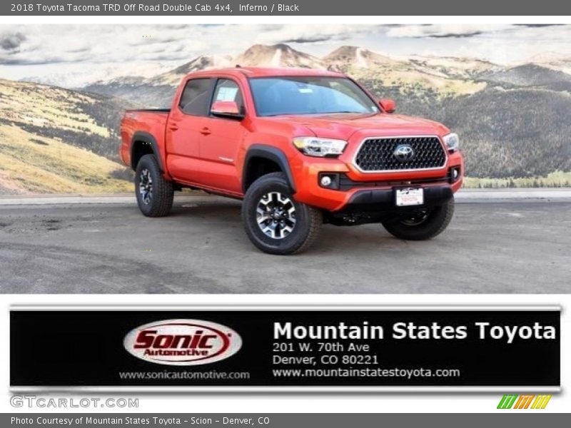 Inferno / Black 2018 Toyota Tacoma TRD Off Road Double Cab 4x4