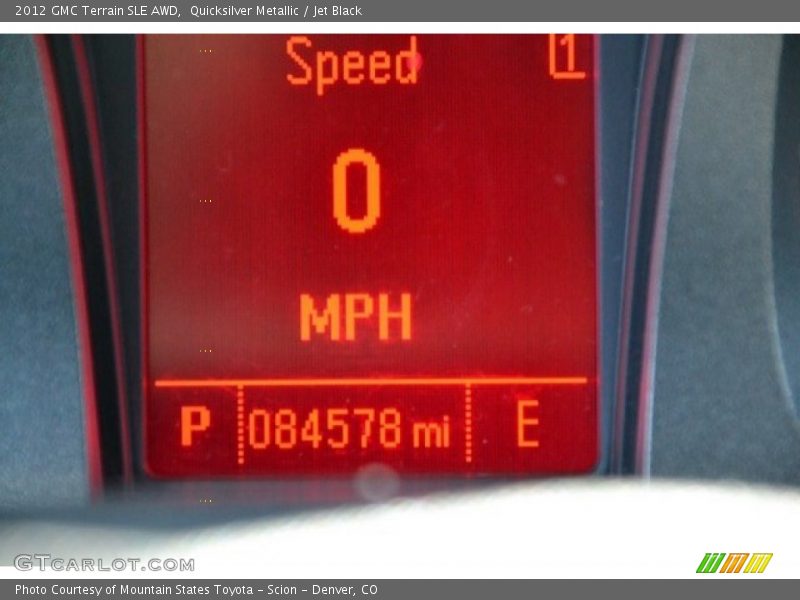 Quicksilver Metallic / Jet Black 2012 GMC Terrain SLE AWD