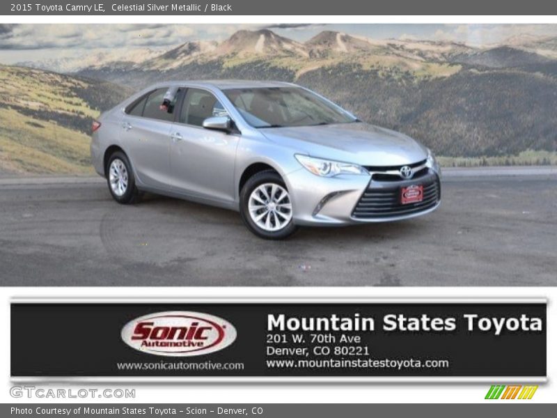 Celestial Silver Metallic / Black 2015 Toyota Camry LE