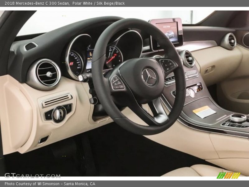 Polar White / Silk Beige/Black 2018 Mercedes-Benz C 300 Sedan