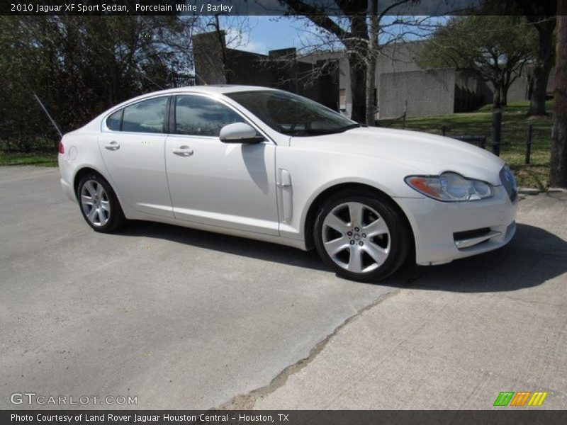 Porcelain White / Barley 2010 Jaguar XF Sport Sedan