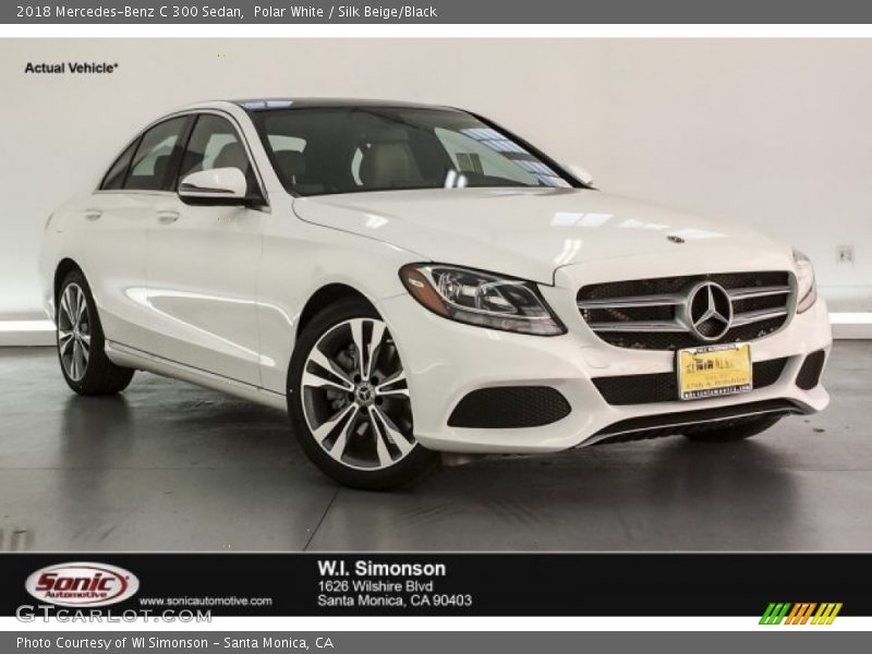 Polar White / Silk Beige/Black 2018 Mercedes-Benz C 300 Sedan