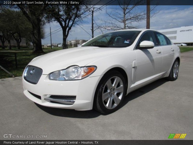 Porcelain White / Barley 2010 Jaguar XF Sport Sedan