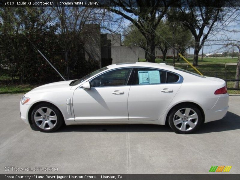 Porcelain White / Barley 2010 Jaguar XF Sport Sedan