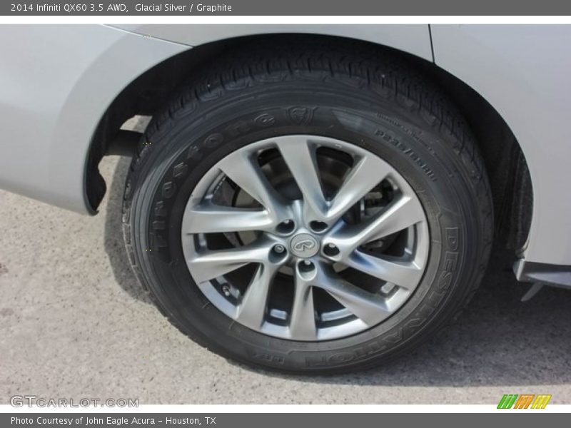 Glacial Silver / Graphite 2014 Infiniti QX60 3.5 AWD