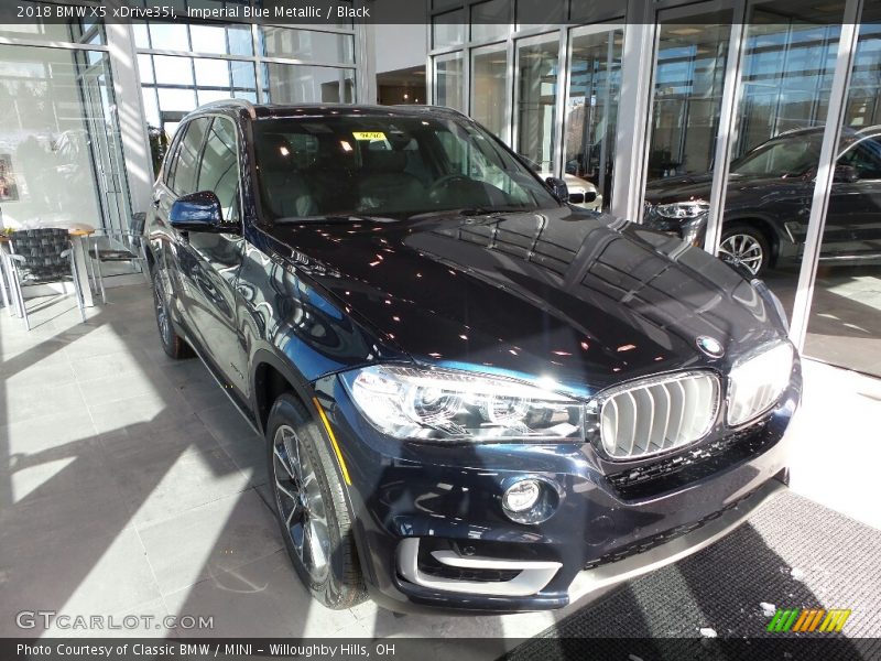 Imperial Blue Metallic / Black 2018 BMW X5 xDrive35i
