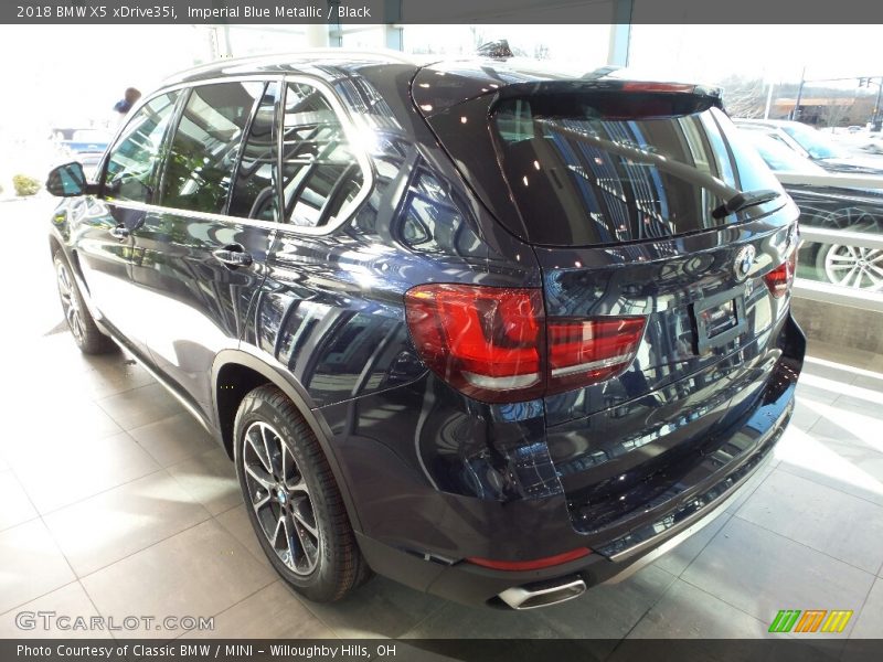 Imperial Blue Metallic / Black 2018 BMW X5 xDrive35i