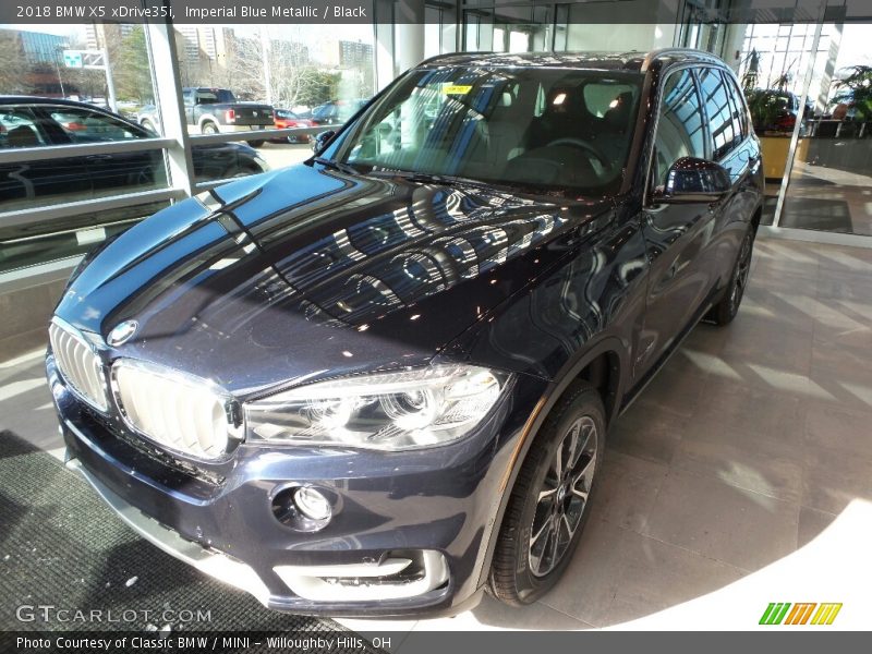Imperial Blue Metallic / Black 2018 BMW X5 xDrive35i