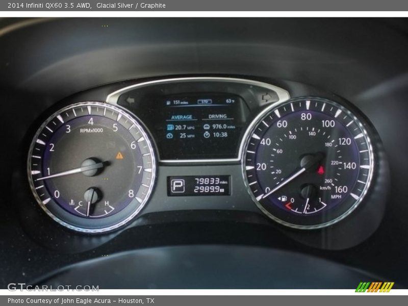 Glacial Silver / Graphite 2014 Infiniti QX60 3.5 AWD