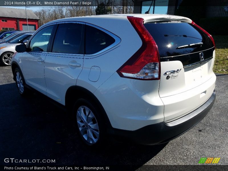 White Diamond Pearl / Beige 2014 Honda CR-V EX