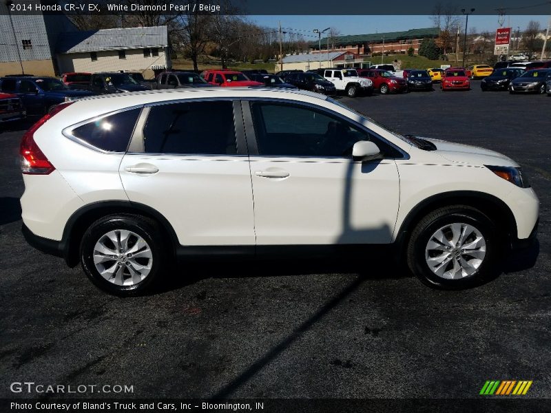 White Diamond Pearl / Beige 2014 Honda CR-V EX