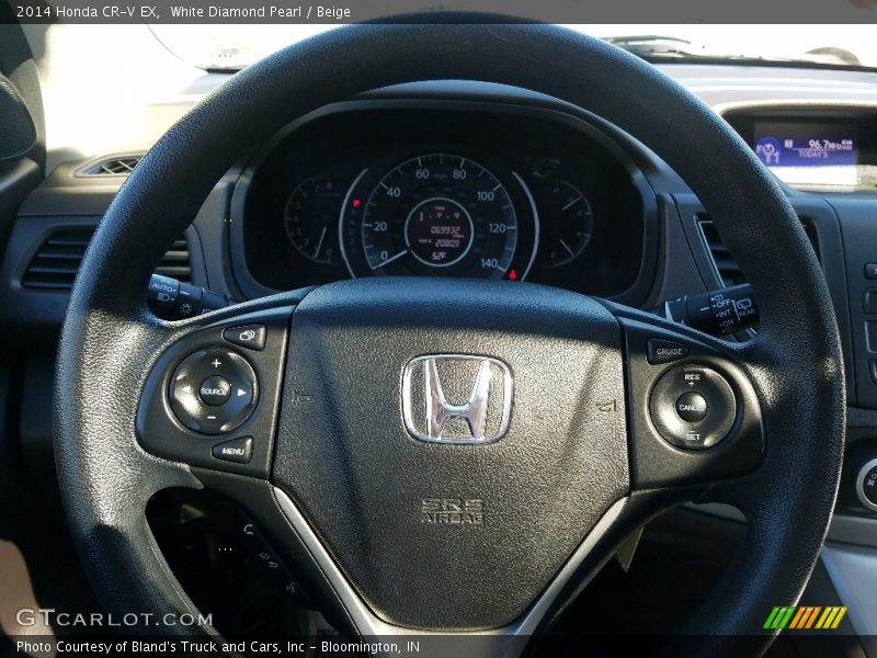 White Diamond Pearl / Beige 2014 Honda CR-V EX