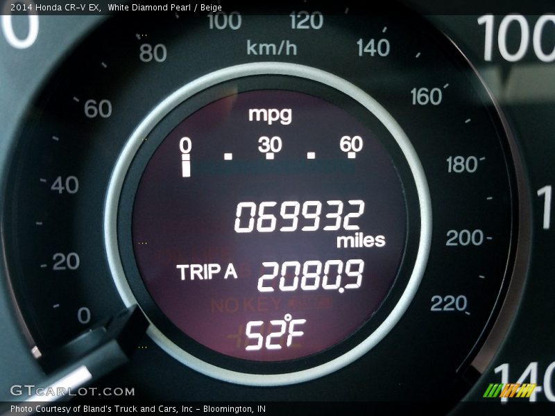 White Diamond Pearl / Beige 2014 Honda CR-V EX