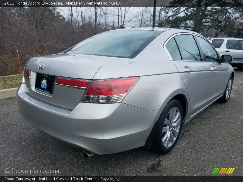 Alabaster Silver Metallic / Gray 2011 Honda Accord EX-L Sedan