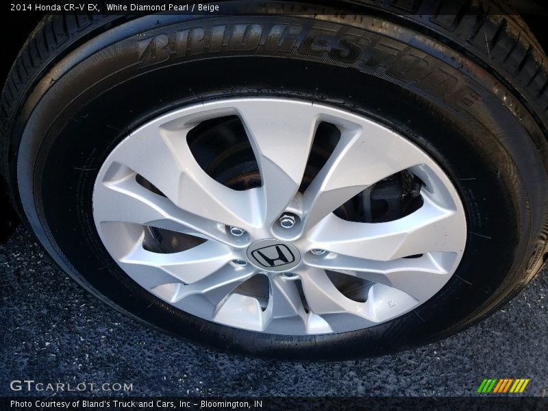 White Diamond Pearl / Beige 2014 Honda CR-V EX