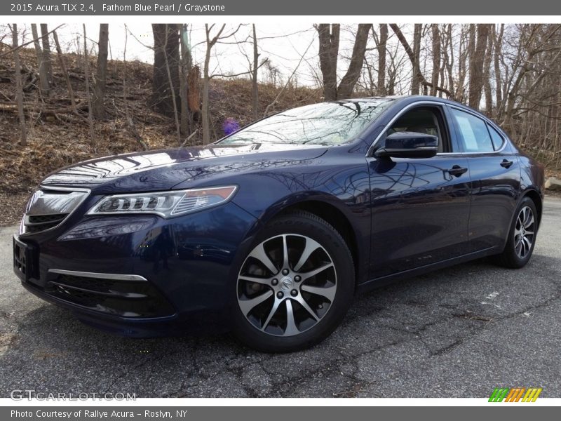 Fathom Blue Pearl / Graystone 2015 Acura TLX 2.4