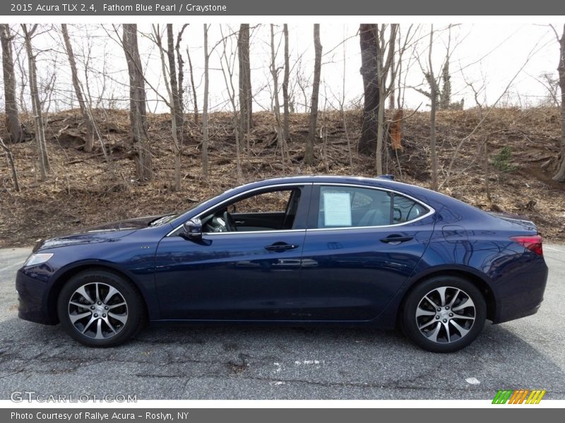 Fathom Blue Pearl / Graystone 2015 Acura TLX 2.4
