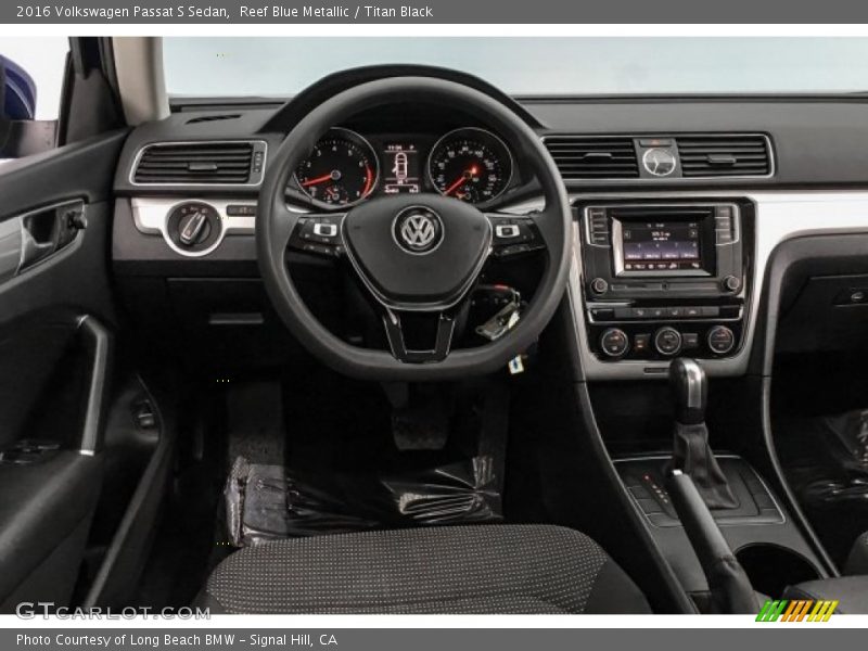 Reef Blue Metallic / Titan Black 2016 Volkswagen Passat S Sedan