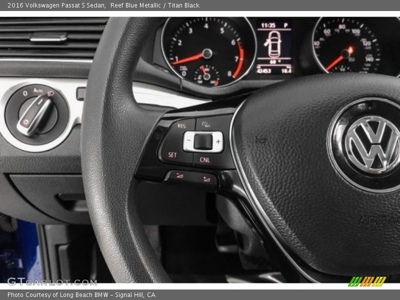 Reef Blue Metallic / Titan Black 2016 Volkswagen Passat S Sedan