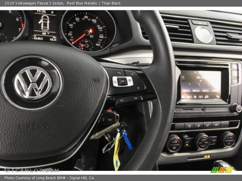 Reef Blue Metallic / Titan Black 2016 Volkswagen Passat S Sedan