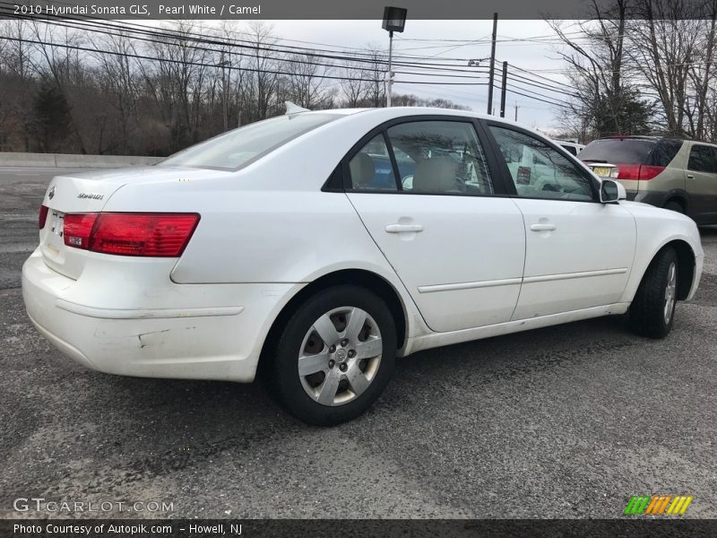 Pearl White / Camel 2010 Hyundai Sonata GLS