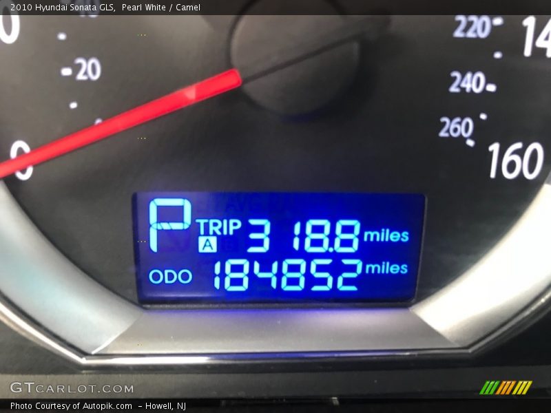 Pearl White / Camel 2010 Hyundai Sonata GLS