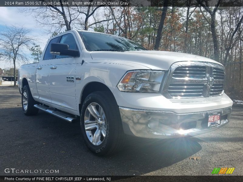 Bright White / Black/Diesel Gray 2014 Ram 1500 SLT Quad Cab 4x4