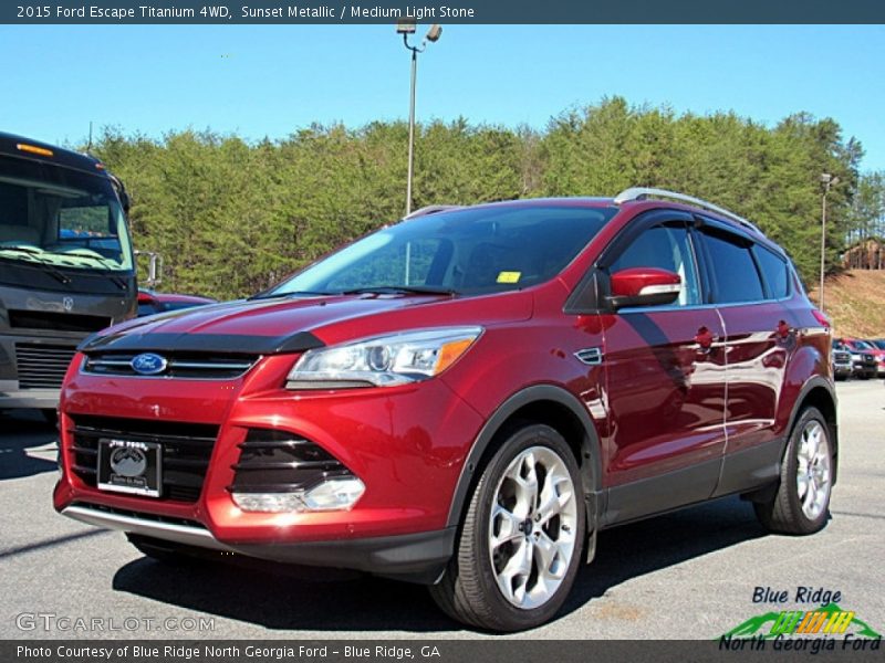 Sunset Metallic / Medium Light Stone 2015 Ford Escape Titanium 4WD