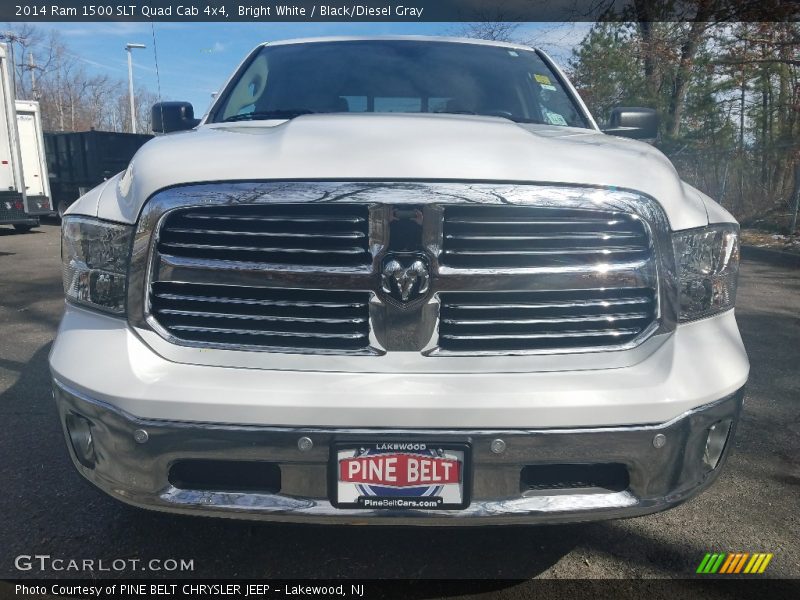 Bright White / Black/Diesel Gray 2014 Ram 1500 SLT Quad Cab 4x4