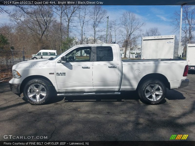 Bright White / Black/Diesel Gray 2014 Ram 1500 SLT Quad Cab 4x4