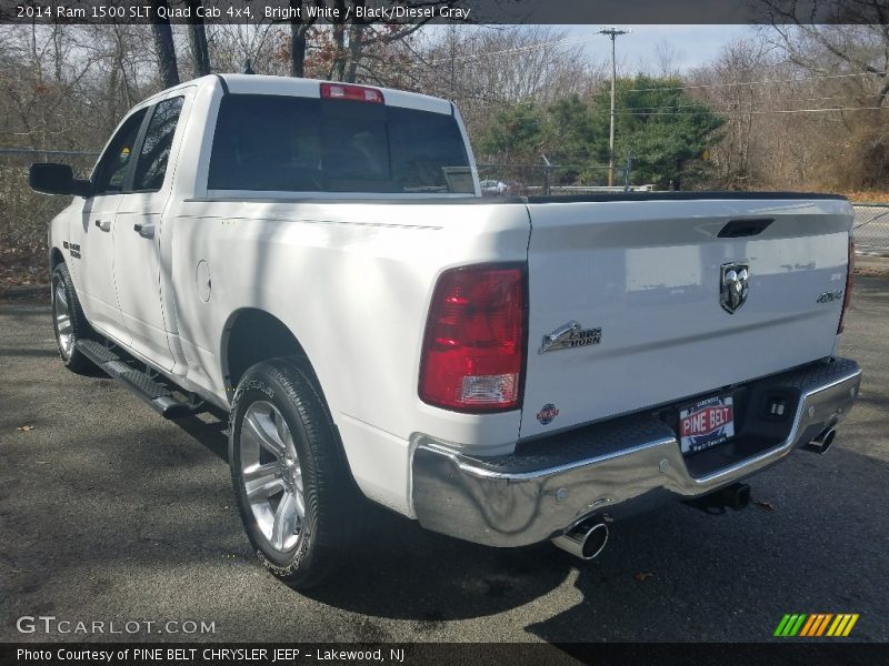 Bright White / Black/Diesel Gray 2014 Ram 1500 SLT Quad Cab 4x4