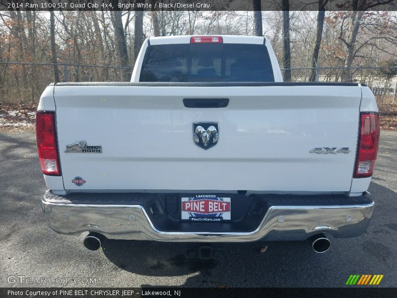 Bright White / Black/Diesel Gray 2014 Ram 1500 SLT Quad Cab 4x4