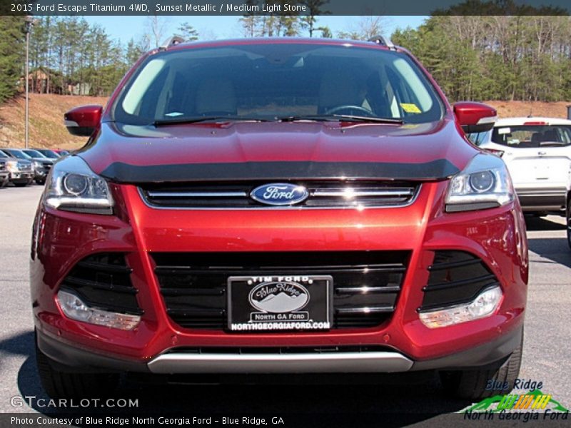 Sunset Metallic / Medium Light Stone 2015 Ford Escape Titanium 4WD