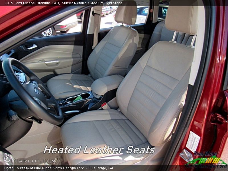 Sunset Metallic / Medium Light Stone 2015 Ford Escape Titanium 4WD