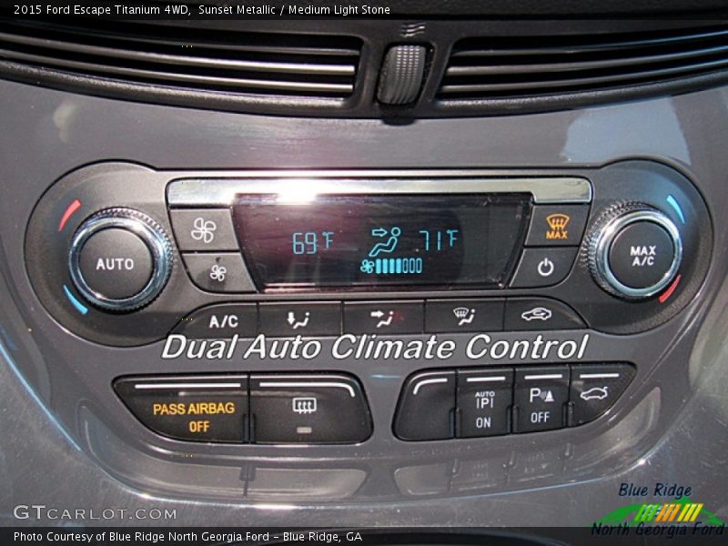 Sunset Metallic / Medium Light Stone 2015 Ford Escape Titanium 4WD