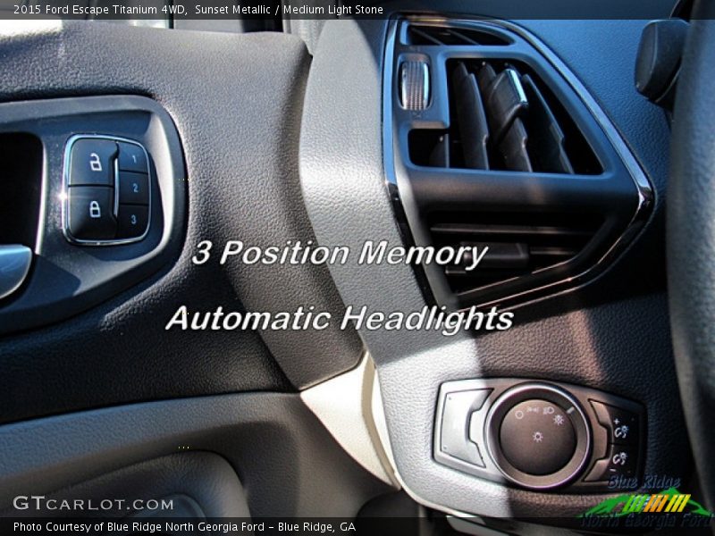 Sunset Metallic / Medium Light Stone 2015 Ford Escape Titanium 4WD