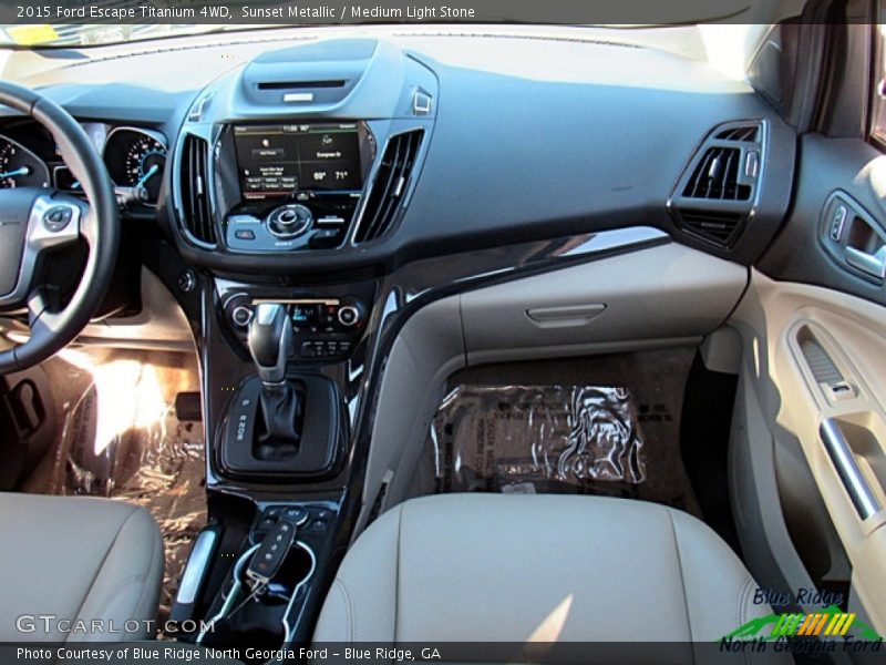 Sunset Metallic / Medium Light Stone 2015 Ford Escape Titanium 4WD
