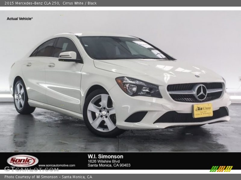 Cirrus White / Black 2015 Mercedes-Benz CLA 250