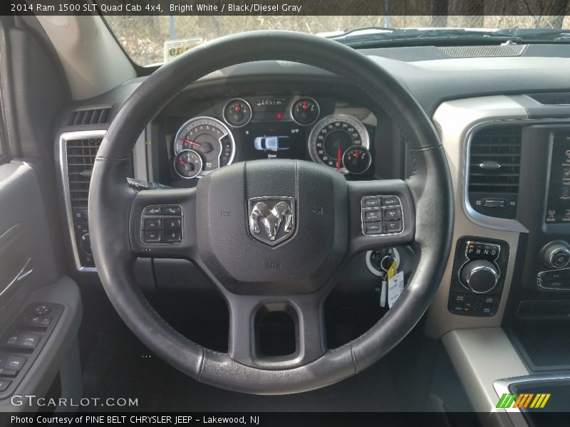 Bright White / Black/Diesel Gray 2014 Ram 1500 SLT Quad Cab 4x4