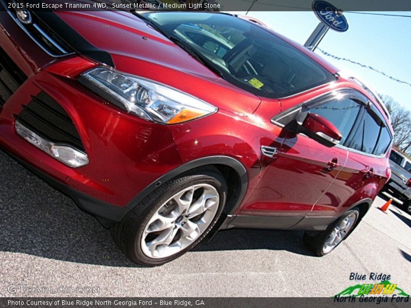 Sunset Metallic / Medium Light Stone 2015 Ford Escape Titanium 4WD