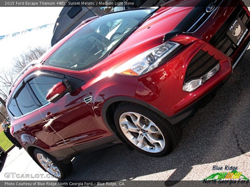 Sunset Metallic / Medium Light Stone 2015 Ford Escape Titanium 4WD